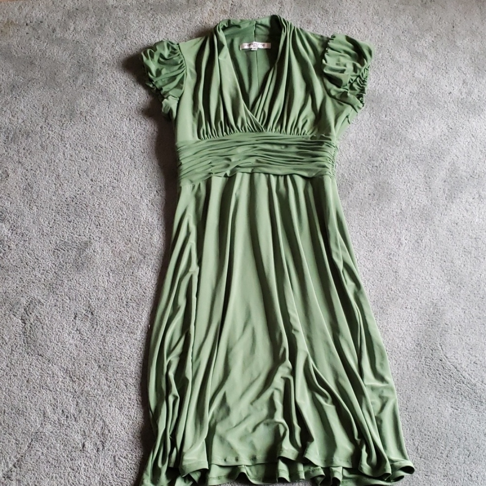 EUC Evan Picone Sz 8 sage green dress